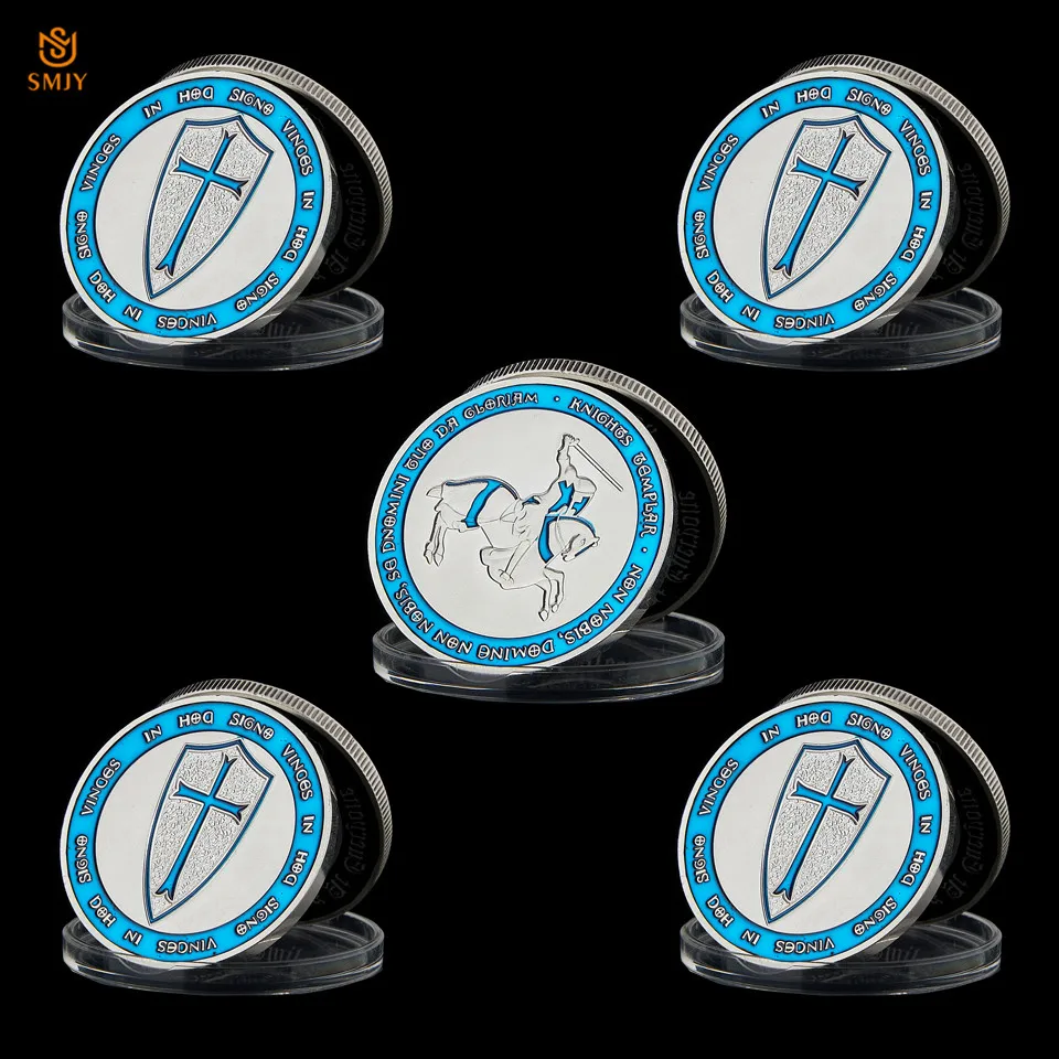 5Pcs European Freemasonry Souvenir Coin Catholic Templar Paladin Cross Shield Silver Colored Medal Token Coins Collectibles Gift
5Pcs European Freemasonry Souvenir Coin Catholic Templar Paladin Cross Shield Silver Colored Medal Token Coins Collectibles Gift