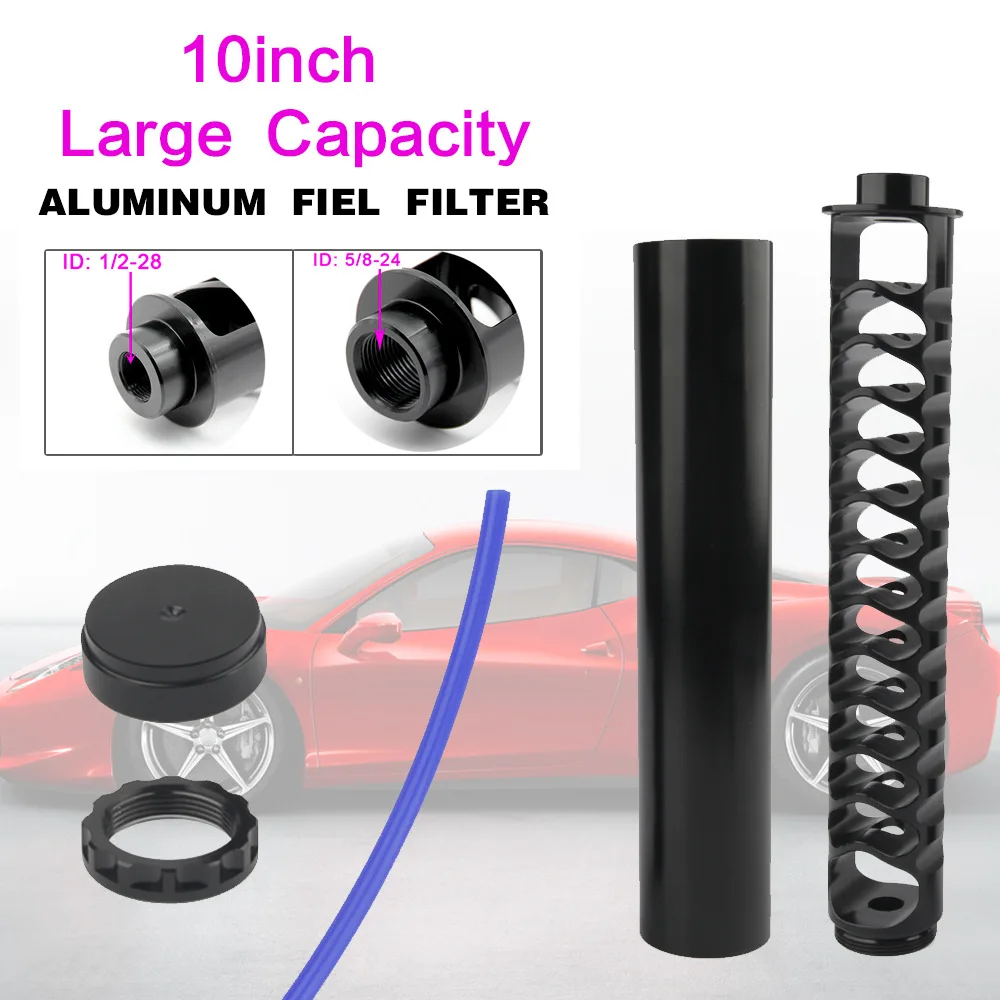 10 Inch Aluminum 1/2-28 or 5/8-24 Alloy Fuel Filter Single Core for NAPA4003 WIX24003 Solvent Motorcycle Fuel Trap Baffles
10 Inch Aluminum 1/2-28 or 5/8-24 Alloy Fuel Filter Single Core for NAPA4003 WIX24003 Solvent Motorcycle Fuel Trap Baffles
