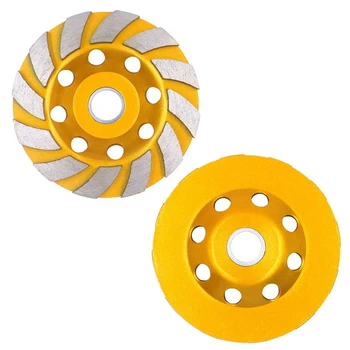 4 Inch Diamond Cup Grinding Wheel Heavy Duty Turbo Row Grinding Disc for Angle Grinder Polishing and Cleaning 2 Pack
4 Inch Diamond Cup Grinding Wheel Heavy Duty Turbo Row Grinding Disc for Angle Grinder Polishing and Cleaning 2 Pack
