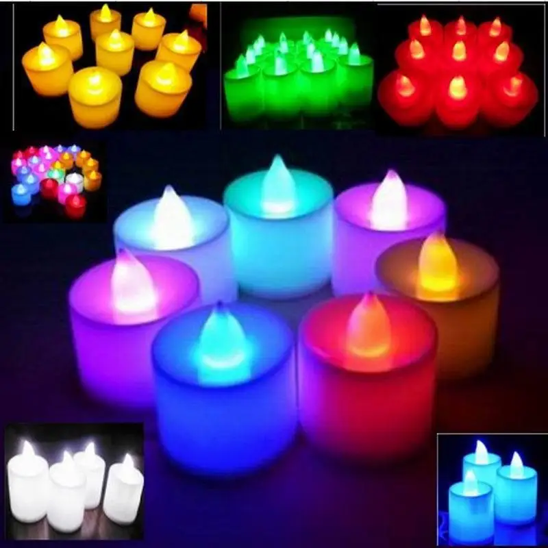 1PCS LED Candles Tea Light Battery Powered Simulation Color Flame Flashing Home Wedding Birthday Party Decoration Candles
1PCS LED Candles Tea Light Battery Powered Simulation Color Flame Flashing Home Wedding Birthday Party Decoration Candles