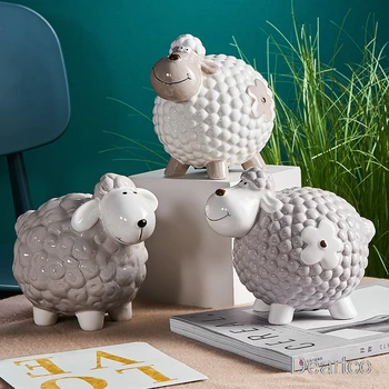 Sheep Shape Piggy Bank Home Decoration Accessories Cute Present Animal Cartoon Bedroom Study Cradle Christmas Gifts for Children
Sheep Shape Piggy Bank Home Decoration Accessories Cute Present Animal Cartoon Bedroom Study Cradle Christmas Gifts for Children