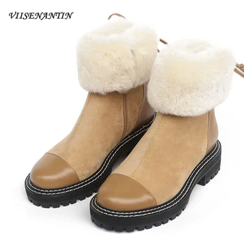 Korean Thick-soled Short-tube Snow Boots Women's 2020 Winter New Fashion Plus Velvet Cotton All-match Round Toe Mid-heel Shoes
Korean Thick-soled Short-tube Snow Boots Women's 2020 Winter New Fashion Plus Velvet Cotton All-match Round Toe Mid-heel Shoes