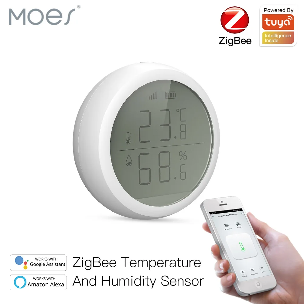 Tuya Smart ZigBee Smart Temperature And Humidity Sensor With LCD Display Battery Powered With Smart Life App Alexa Google Home
Tuya Smart ZigBee Smart Temperature And Humidity Sensor With LCD Display Battery Powered With Smart Life App Alexa Google Home