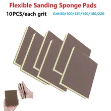10pcs 80/100/120/150/220# Polishing Block Flexible Sanding Sponge Pad Wet/Dry Foam Sandpaper Polishing Block
10pcs 80/100/120/150/220# Polishing Block Flexible Sanding Sponge Pad Wet/Dry Foam Sandpaper Polishing Block