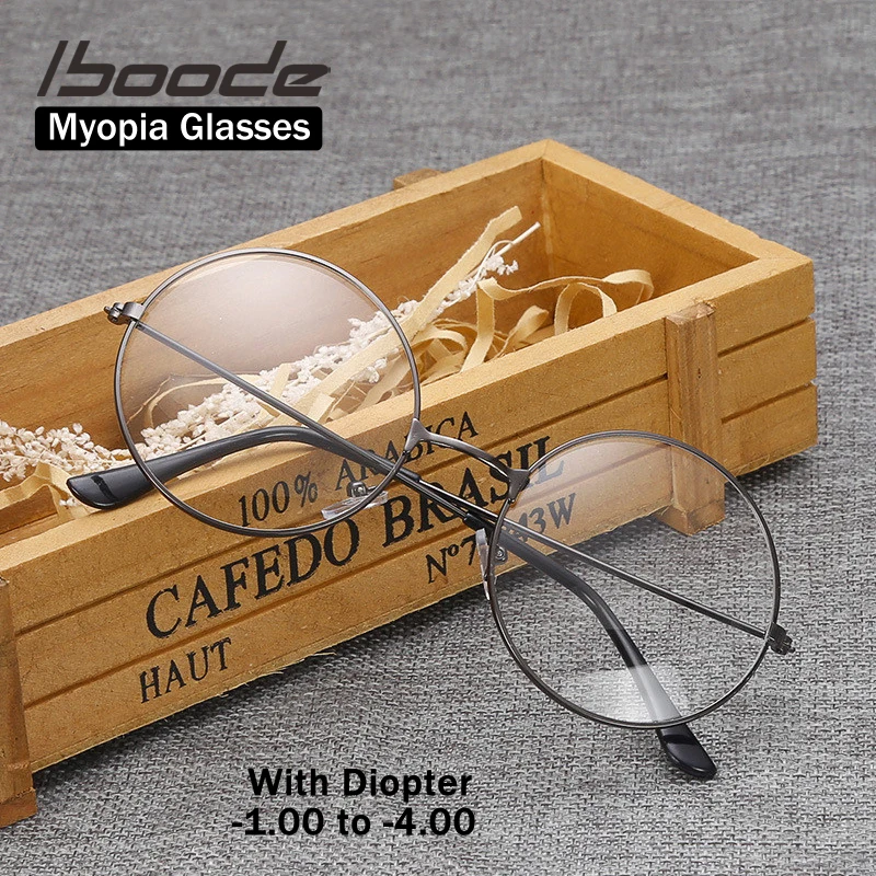 iboode Retro Vintage Metal Round Frame Myopia Glasses With Diopter -1.0 1.5 2.0 2.5 3.0 3.5 4 Nearsighted Glasses Optical Frames
iboode Retro Vintage Metal Round Frame Myopia Glasses With Diopter -1.0 1.5 2.0 2.5 3.0 3.5 4 Nearsighted Glasses Optical Frames
