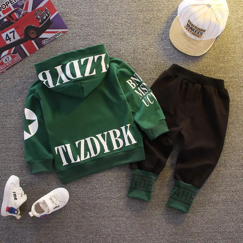 New Autumn Kids Clothes Children Boys Girls Sport Letters Hoodies Pants 2Pcs/sets Toddler Active Clothing Infant Kids Tracksuit