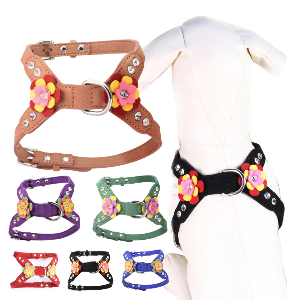 Flower Dogs Vest Harness Puppy Collars Bling Rhinestone Harness Accessories for Dog Walking Training Product Pet Supplies
Flower Dogs Vest Harness Puppy Collars Bling Rhinestone Harness Accessories for Dog Walking Training Product Pet Supplies