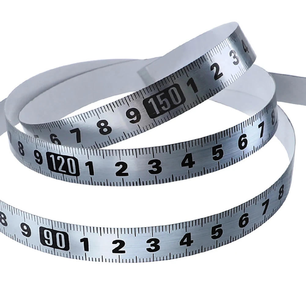 Stainless Steel Miter Track Tape Measure Self Adhesive Metric Scale Ruler 1M-3M for T-track Router Table Saw Woodworking Tools
Stainless Steel Miter Track Tape Measure Self Adhesive Metric Scale Ruler 1M-3M for T-track Router Table Saw Woodworking Tools