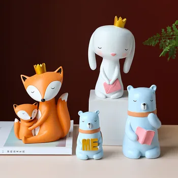 Nordic Ins Creative Resin Cute Rabbit Fox Sculpture Ornaments Home Living Room Desktop Furnishings Crafts Kids Room Accessories
Nordic Ins Creative Resin Cute Rabbit Fox Sculpture Ornaments Home Living Room Desktop Furnishings Crafts Kids Room Accessories