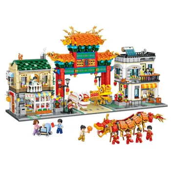 New 3581PCS Chinatown Building Blocks City Ancient Street 3D Mini DIY Model Figures Dragon Dancing Bricks Toys For Kids Gift
New 3581PCS Chinatown Building Blocks City Ancient Street 3D Mini DIY Model Figures Dragon Dancing Bricks Toys For Kids Gift