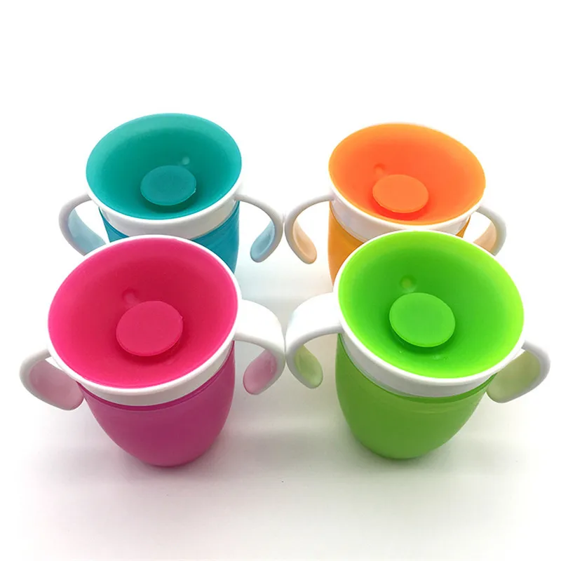 360 Baby Learning Drinking Plastic Cup with Double Handle Flip Degrees Leakproof Magic Kids Water Feeding Bottle Rotated
360 Baby Learning Drinking Plastic Cup with Double Handle Flip Degrees Leakproof Magic Kids Water Feeding Bottle Rotated