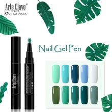 Arte Clavo 5 мл Гель-лак для ногтей ручка замочить 60 цветов блеск Гибридный домашний Макияж Украшение ногтей маникюрный набор DIY 3 шага УФ-лак ручк...(China)