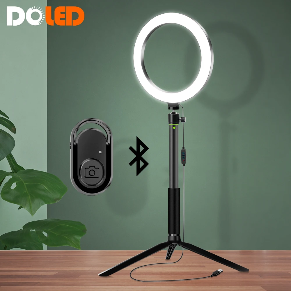 LED Selfie Ring Light Photographic Lighting Ringlight with Circle Lamp Bluetooth Shutter Tripod stand for Live Streaming Video
LED Selfie Ring Light Photographic Lighting Ringlight with Circle Lamp Bluetooth Shutter Tripod stand for Live Streaming Video