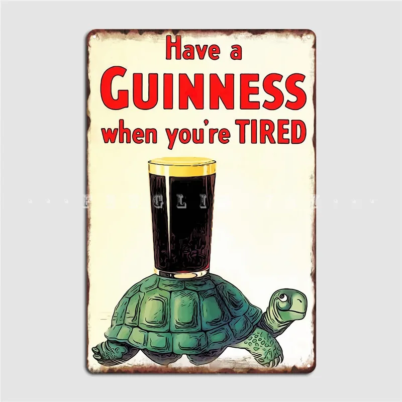 Have A Guinness Turtles Poster Metal Plaque Pub Garage Wall Decor Cinema Vintage Tin Sign | Дом и сад