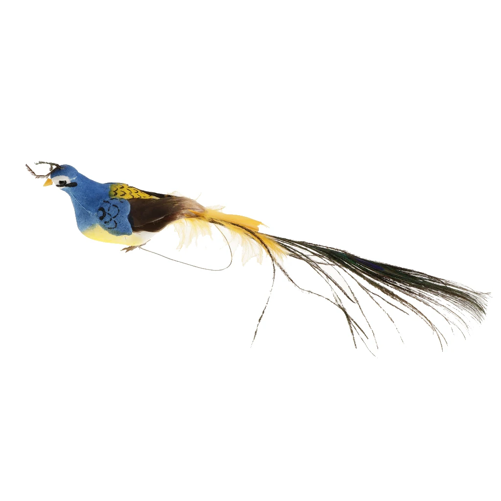 Artificial Small Peacock Figurine Garden Bird Sculpture for Home Art Deocr Artificial Small Peacock Figurine Garden Bird Sculpture for Home Art Deocr