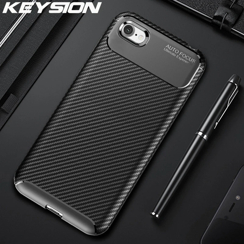 KEYSION ударопрочный чехол для iPhone SE 2020 новый силиконовый из углеродного волокна 11 Pro