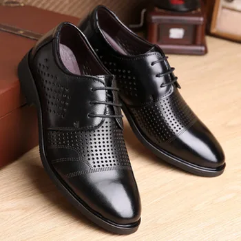 Hollow breathable sandals formal wear business casual men's shoes daily pointed men's leather shoes Мужская кожаная обувь 
Hollow breathable sandals formal wear business casual men's shoes daily pointed men's leather shoes Мужская кожаная обувь