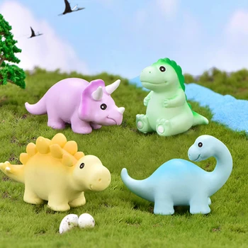 

Miniature Stegosaurus Tyrannosaurus Rex Dinosaur Fairy Garden Home Decoration Accessories Animals Resin Figurines DIY Christmas