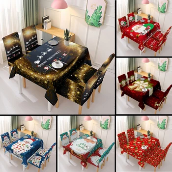 Rectangular 3D Christmas Tablecloth and Chair Cover Set Cotton Table Cloth Cover Kitchen Dining Table Santa Claus New Year Decor
Rectangular 3D Christmas Tablecloth and Chair Cover Set Cotton Table Cloth Cover Kitchen Dining Table Santa Claus New Year Decor
