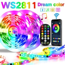 Bluetooth Dream Color Led Strip Light WS2811 Independence RGB IC Lamp Smart App Control Led Rainbow Flexible Lights
Bluetooth Dream Color Led Strip Light WS2811 Independence RGB IC Lamp Smart App Control Led Rainbow Flexible Lights
