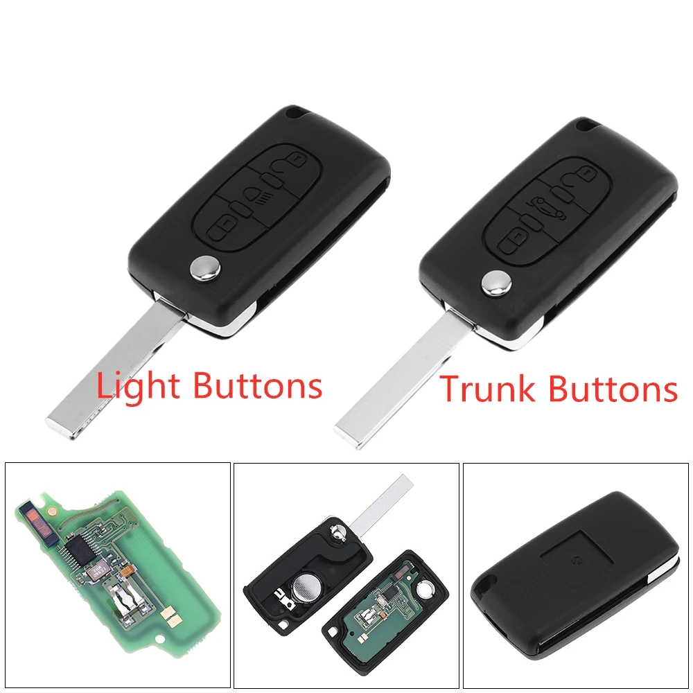 3 Buttons Keyless Uncut Flip Remote Key Fob Light /Trunk Button ID46 Chip and HU83 Blade CE0536 for Citroen C3 C4 C5 Models
3 Buttons Keyless Uncut Flip Remote Key Fob Light /Trunk Button ID46 Chip and HU83 Blade CE0536 for Citroen C3 C4 C5 Models