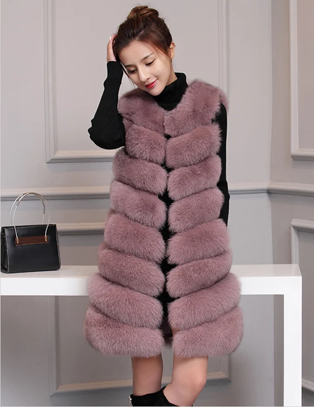 Women Imitation Fox Fur Vest New Long Section Slim Slimming Faux Fur Vest Female Casual Simple Wild Autumn Winter Waistcoat D546
Women Imitation Fox Fur Vest New Long Section Slim Slimming Faux Fur Vest Female Casual Simple Wild Autumn Winter Waistcoat D546
