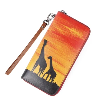 Genuine Leather Long Purse Women Zipper Bag Wrist Money Bags Female ID/Credit Cards Holder Clip Gradient Printing Clutch Wallet
Genuine Leather Long Purse Women Zipper Bag Wrist Money Bags Female ID/Credit Cards Holder Clip Gradient Printing Clutch Wallet