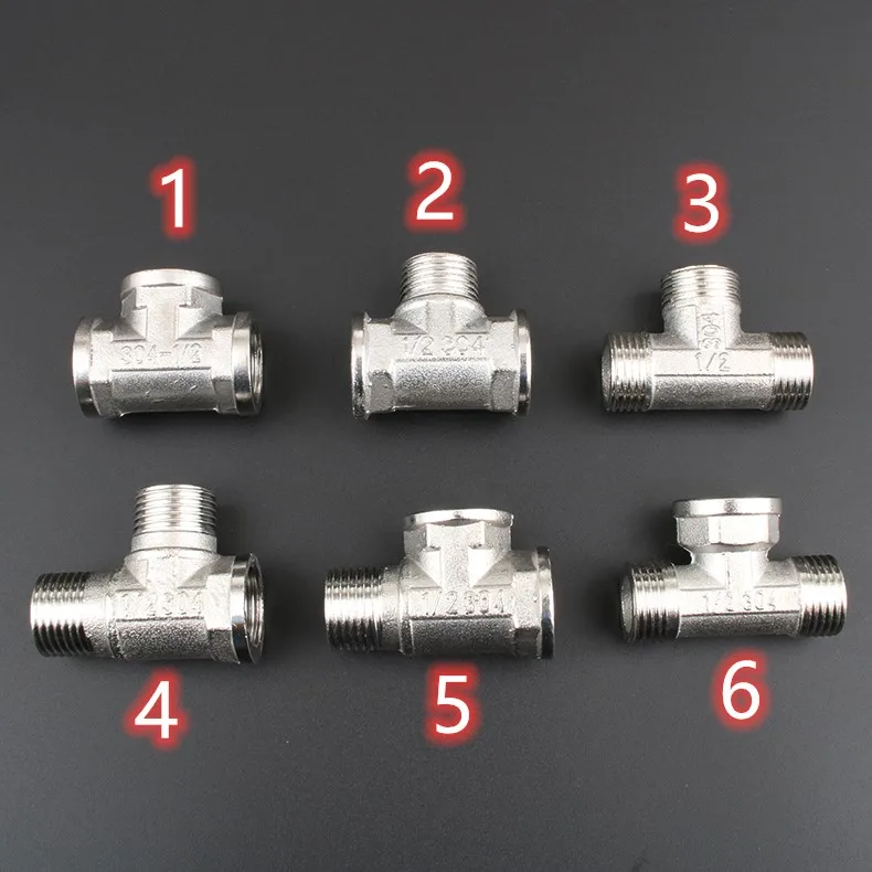 1/2" BSP Female Male Thread Tee Type 3 Three Way 201 Stainless Steel Pipe Fitting Connector Adapter Coupler
1/2" BSP Female Male Thread Tee Type 3 Three Way 201 Stainless Steel Pipe Fitting Connector Adapter Coupler