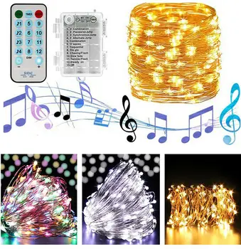 USB/Battery Sound Activated LED Music String Light 12modes Remote 5M 10M Copper Wire Fariy Wedding Christmas Holiday lamp
USB/Battery Sound Activated LED Music String Light 12modes Remote 5M 10M Copper Wire Fariy Wedding Christmas Holiday lamp