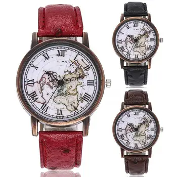 2019 Hot Sale Retro Women Map Pattern Roman Numerals Round Dial Analog Quartz Wrist Watch relogio masculino zegarek damski
2019 Hot Sale Retro Women Map Pattern Roman Numerals Round Dial Analog Quartz Wrist Watch relogio masculino zegarek damski