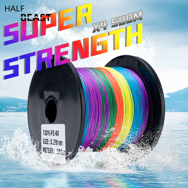 super strength PE Braided fishing line multi-color 4 8 9 strands Multifilament line 500M PE line fishing equipment pesca
super strength PE Braided fishing line multi-color 4 8 9 strands Multifilament line 500M PE line fishing equipment pesca