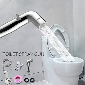 Bathroom Toilet Bidet Spray Set Hand-Held Shower Head Nozzle Flusher Set Toilet Cleaner Bidet Faucet Sprayer #40
Bathroom Toilet Bidet Spray Set Hand-Held Shower Head Nozzle Flusher Set Toilet Cleaner Bidet Faucet Sprayer #40