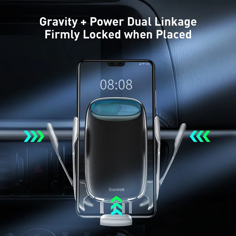 Автомобильный держатель для телефона Baseus iPhone 11 Pro Max 15 Вт Qi беспроводное зарядное