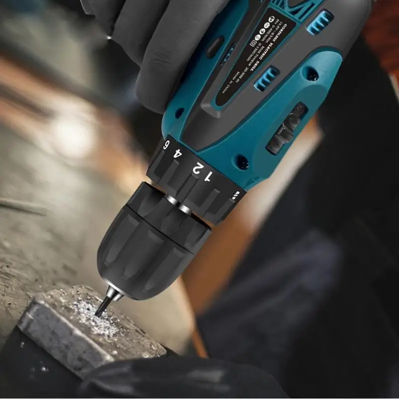 1500 rpm16.8V Mini Electric Drill Rechargeable Cordless Screwdriver Hand Power Drill Maximum Diameter of Bit 10mm