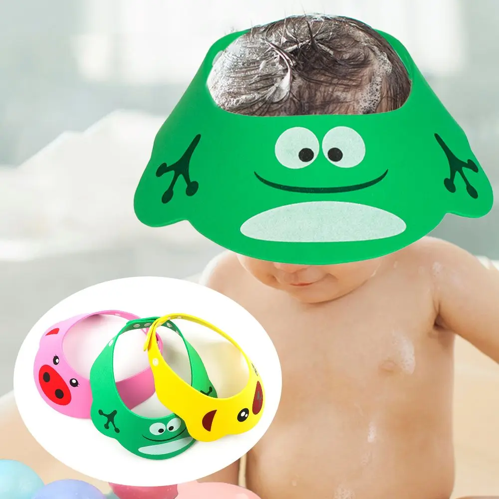 

Boys Girls Adjustable Eye Protection Ear Protection Portable Wash Hair Shield Shampoo Cap Bath Visor Baby Shower Hat