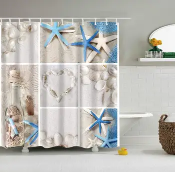 Drift Bottle and Shell Pattern Digital Print Shower Curtains for Bathroom Decor,Polyester Waterproof Fabric Bath Curtain with 12
Drift Bottle and Shell Pattern Digital Print Shower Curtains for Bathroom Decor,Polyester Waterproof Fabric Bath Curtain with 12