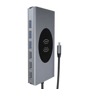 Multifunctional Docking Dock 15-In-1 Type-C Docking Station 10W Wireless Charging HUB One Machine for Multiple Uses
Multifunctional Docking Dock 15-In-1 Type-C Docking Station 10W Wireless Charging HUB One Machine for Multiple Uses