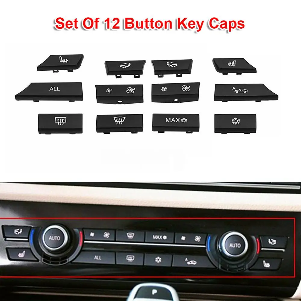 12pcs A/C Heater Button Key Caps Repair Kit Switch Button Cover For BMW 5 6 7 F10 F01 F12
12pcs A/C Heater Button Key Caps Repair Kit Switch Button Cover For BMW 5 6 7 F10 F01 F12