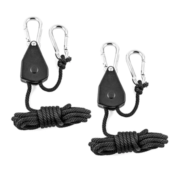 4Pcs 1/8 Inch Heavy Duty Adjustable Grow Light Ratchet Rope Hanger for Grow Light Fixtures Gardening
4Pcs 1/8 Inch Heavy Duty Adjustable Grow Light Ratchet Rope Hanger for Grow Light Fixtures Gardening