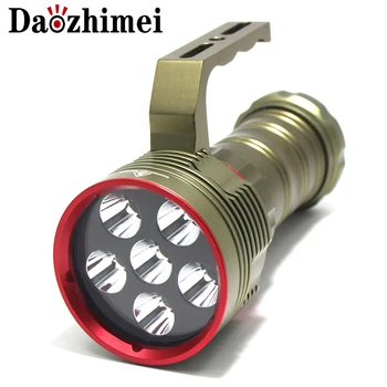 Diving Flashlight 6*XM-L2 LED Dive Led Torch Glare Waterproof submarine150m dive powerful Lanterns by 4*18650 battery
Diving Flashlight 6*XM-L2 LED Dive Led Torch Glare Waterproof submarine150m dive powerful Lanterns by 4*18650 battery