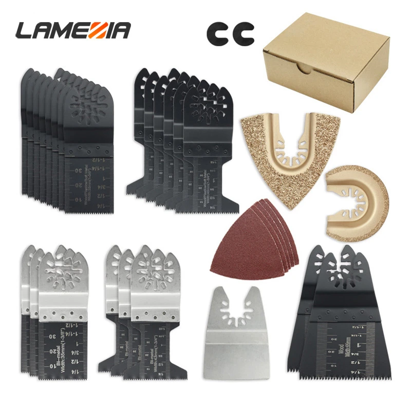 LAMEZIA 32pcs High Carbon Steel Saw Blades Set Bi-metal Precision Oscillating Multitool Electrical Tool Accessories
LAMEZIA 32pcs High Carbon Steel Saw Blades Set Bi-metal Precision Oscillating Multitool Electrical Tool Accessories