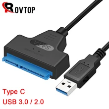 USB 3.0 SATA 3 câble Sata vers USB 3.0 adaptateur jusqu'à 6 Gbps prise en charge 2.5 pouces disque dur externe SSD câble Sata III 22 broches(China)