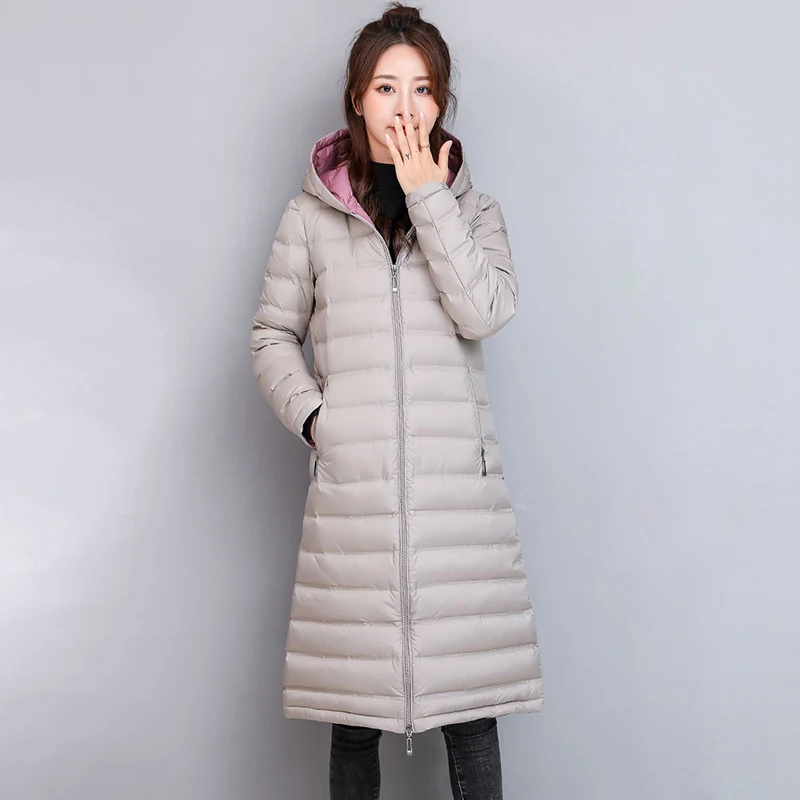 Winter Women Fashion White Duck Down Coat Female Puffer light Hooded Puffer Jacket Slim Long Outwear
Winter Women Fashion White Duck Down Coat Female Puffer light Hooded Puffer Jacket Slim Long Outwear