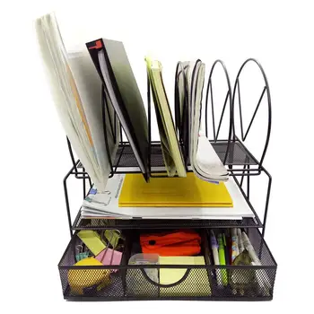 High Quality File Holder Rack Innovative Metal Multifunctional Three-layer Desktop File Storage Tray Office Desk Organizer
High Quality File Holder Rack Innovative Metal Multifunctional Three-layer Desktop File Storage Tray Office Desk Organizer