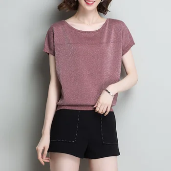 Short-sleeved T-shirt Woman's New Summer Garment 2020 Loose Slim Size Ice Silk Knitted
Short-sleeved T-shirt Woman's New Summer Garment 2020 Loose Slim Size Ice Silk Knitted