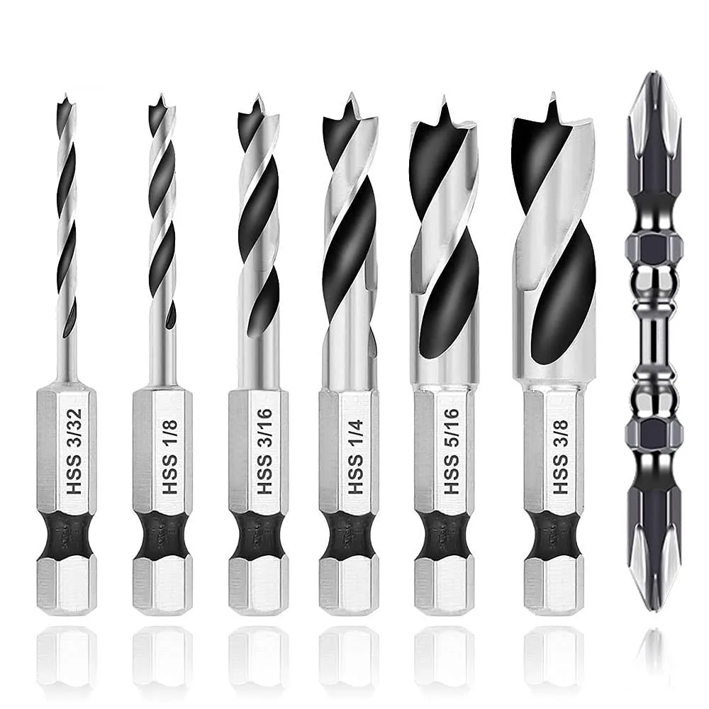 1 Set Brad Point Stubby Drill Bit Set For Wood With Quick Change Hex Shank High Speed Steel Brand New Home Power Tools
1 Set Brad Point Stubby Drill Bit Set For Wood With Quick Change Hex Shank High Speed Steel Brand New Home Power Tools