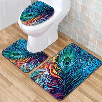Feather Printed 3pcs Bathroom Set Rug Contour Mat Toilet Lid Cover Bath Mats Toilet Accessories Kitchen Carpets Pads For Outdoor
Feather Printed 3pcs Bathroom Set Rug Contour Mat Toilet Lid Cover Bath Mats Toilet Accessories Kitchen Carpets Pads For Outdoor