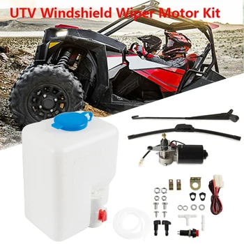 Universal UTV Electric Windshield Wiper Motor Kit Assembly with Spray Bottle for Polaris Ranger RZR 900 Kawasaki Honda
Universal UTV Electric Windshield Wiper Motor Kit Assembly with Spray Bottle for Polaris Ranger RZR 900 Kawasaki Honda