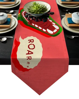 Dinosaur Mouth Teeth Tongue Striped Table Runner Table Flag Home Party Decorative Tablecloth Table Runners
Dinosaur Mouth Teeth Tongue Striped Table Runner Table Flag Home Party Decorative Tablecloth Table Runners