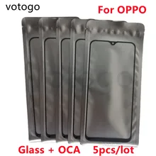 Écran tactile avant + colle OCA, 5 pièces, pour OPPO F5 F7 F9 F11 F15 F17 F19s F19 Pro 5G, remplacement d'objectif en verre=